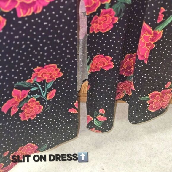 TORRID Women's Tea Length Stretch Challis Sweetheart floral dot A-line dress 2X - Picture 11 of 17